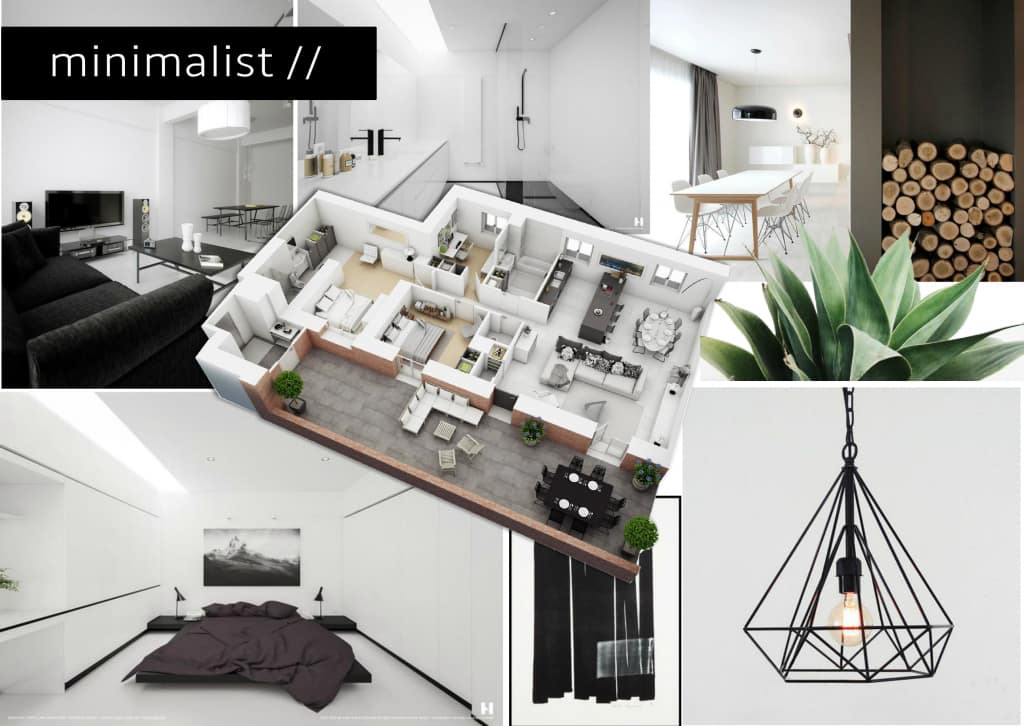 Minimalist Interior Design Moodboard