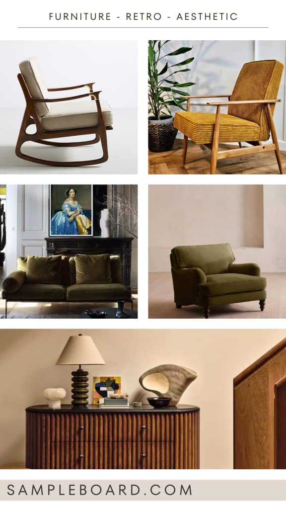 Retro Furniture Mood Board