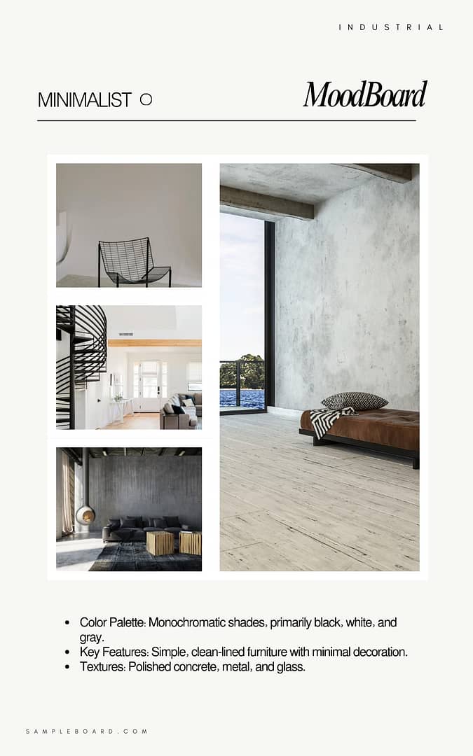 Minimalist Industrial Moodboard
