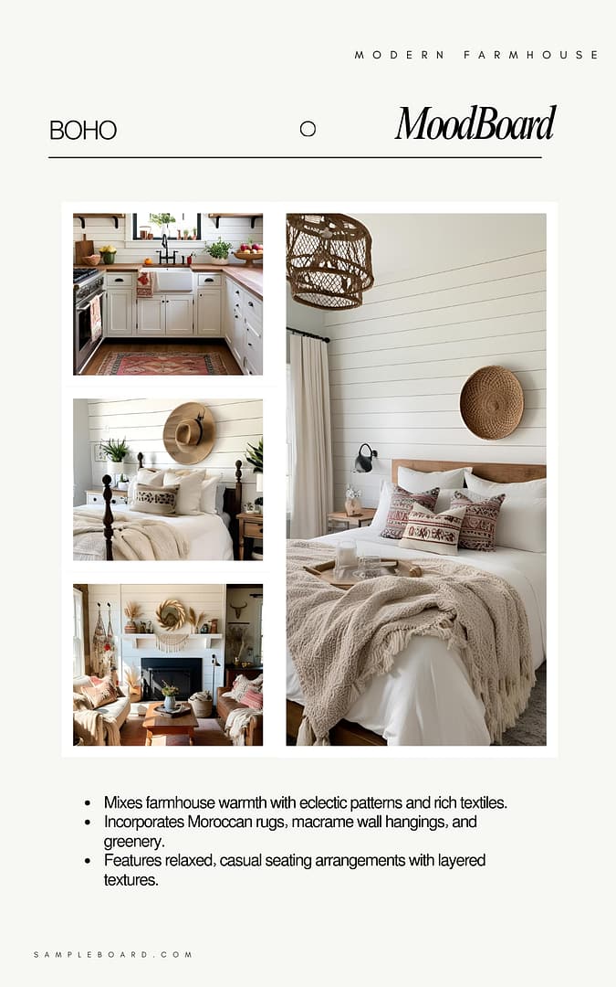 Modern Farmhouse Interior Moodboard