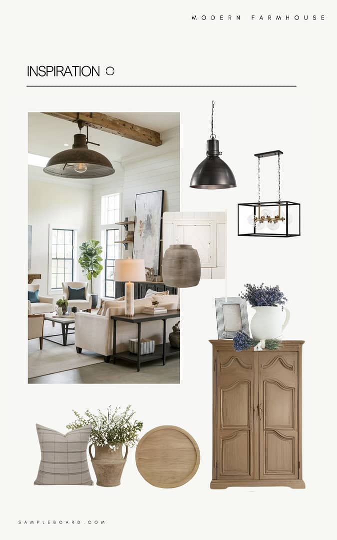 Modern Farmhouse Interior Moodboard