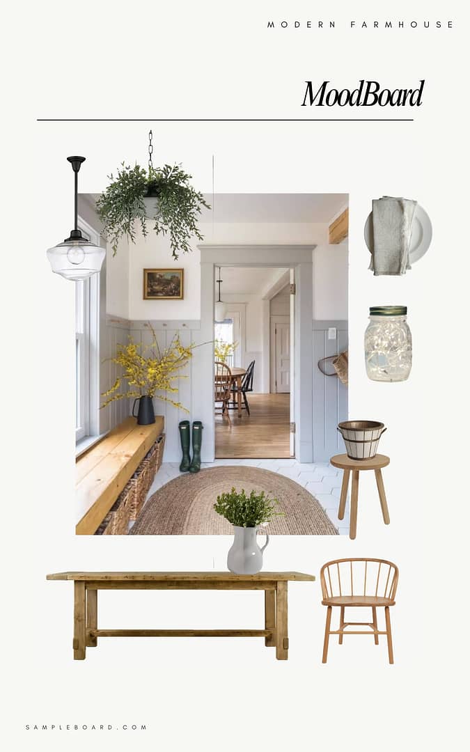 Modern Farmhouse Interior Moodboard