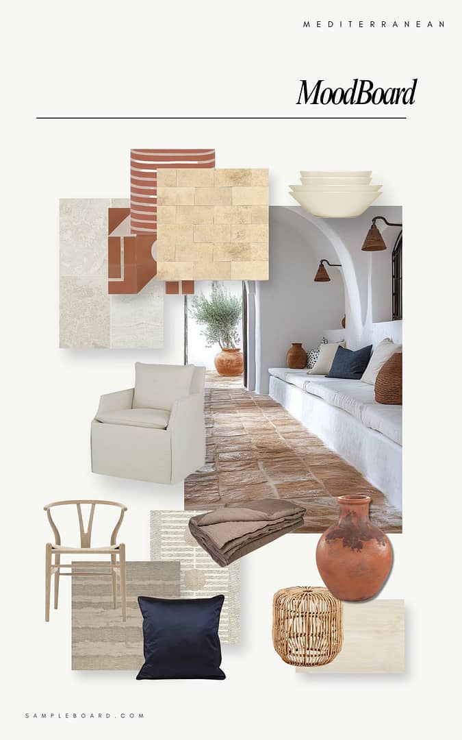 Mediterranean Interior Design Moodboard