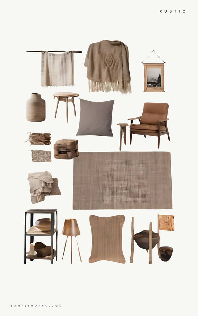 Rustic Interior Moodboard