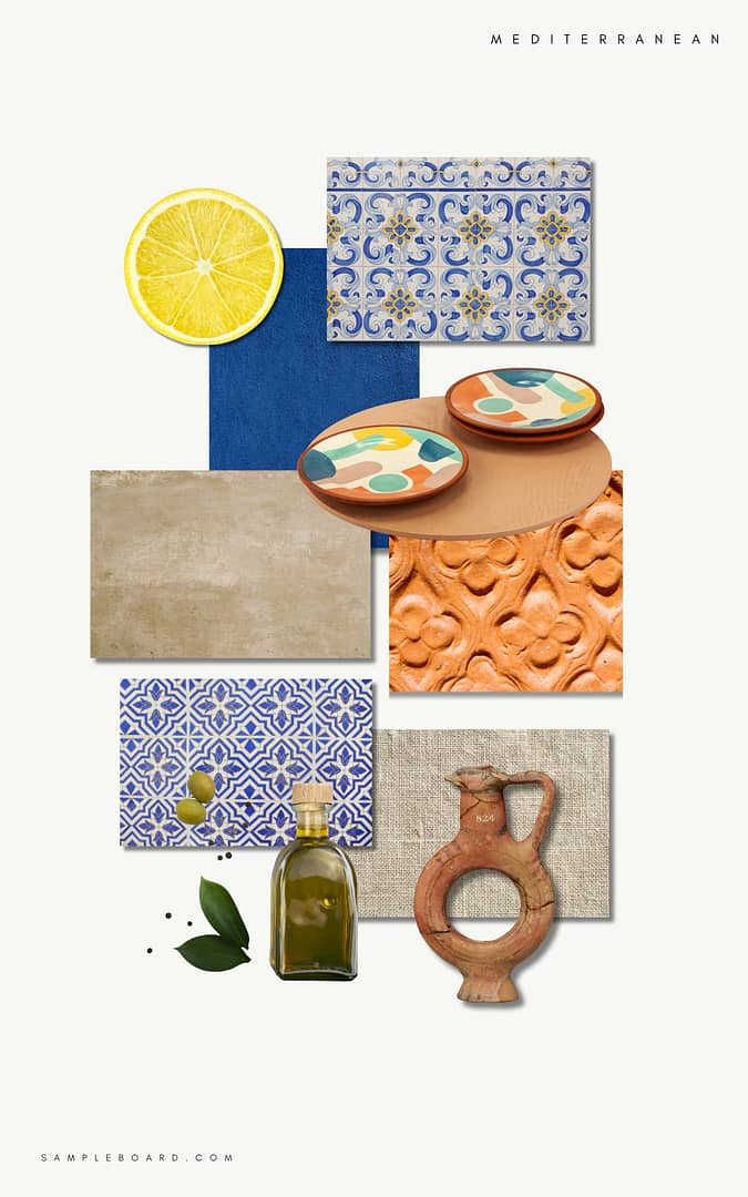 Mediterranean Interior Design Moodboard