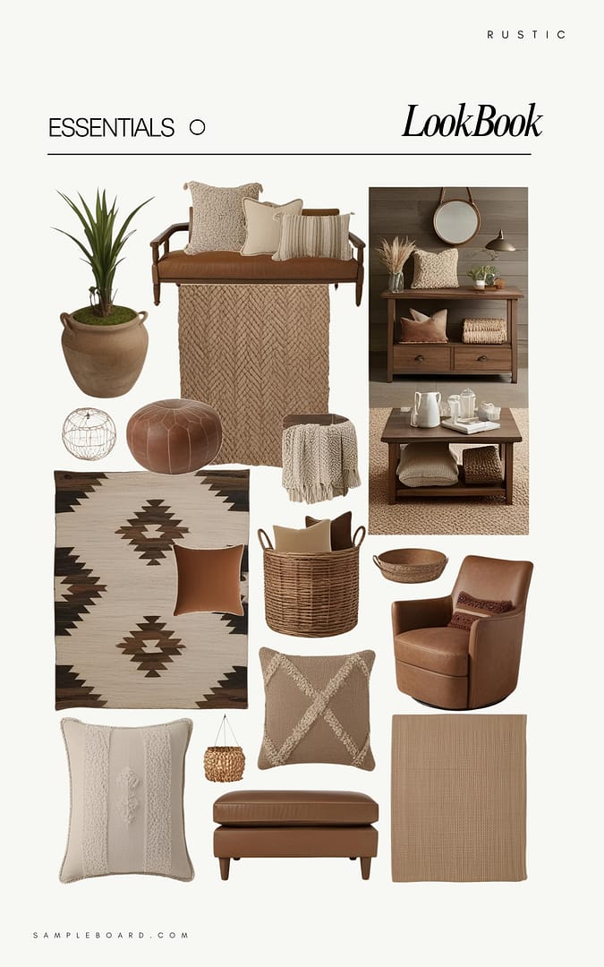 Rustic Interior Moodboard