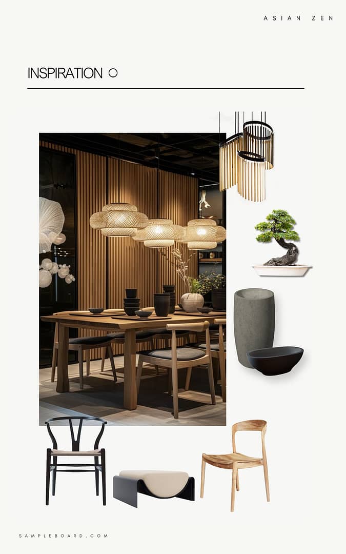Asian Zen Interior Moodboard