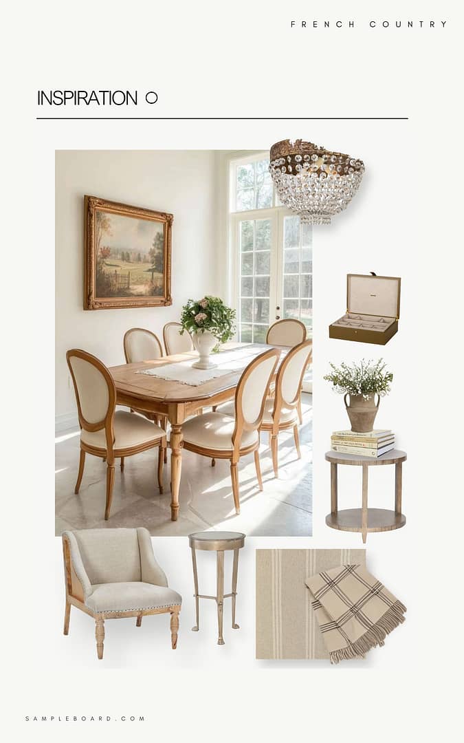 French Country Interior Design Moodboard