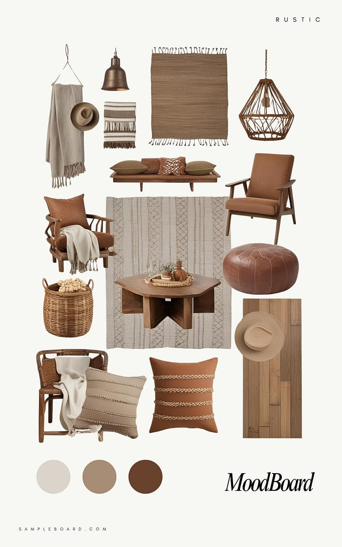 Rustic Interior Moodboard
