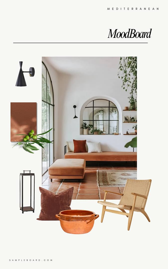 Mediterranean Interior Design Moodboard