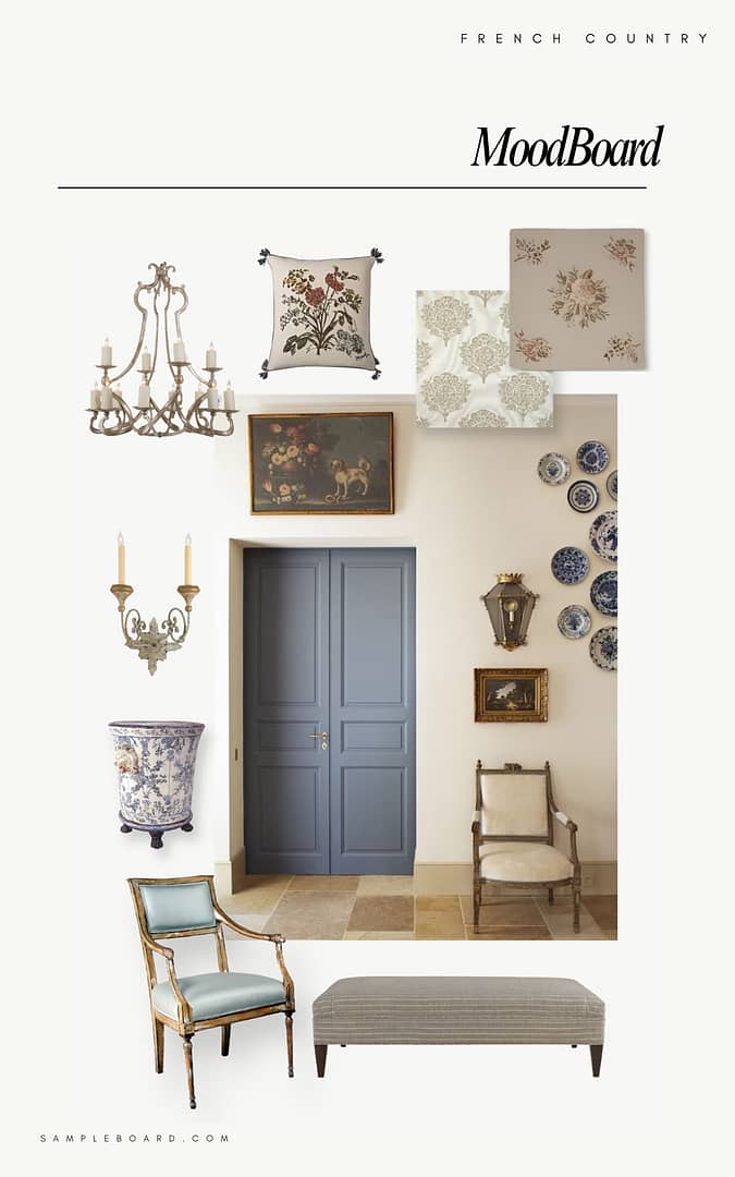 French Country Interior Design Moodboard