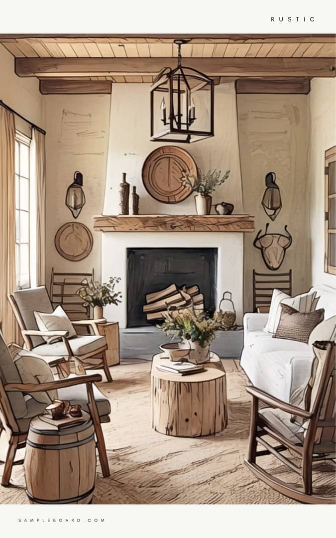 Rustic Interior Moodboard