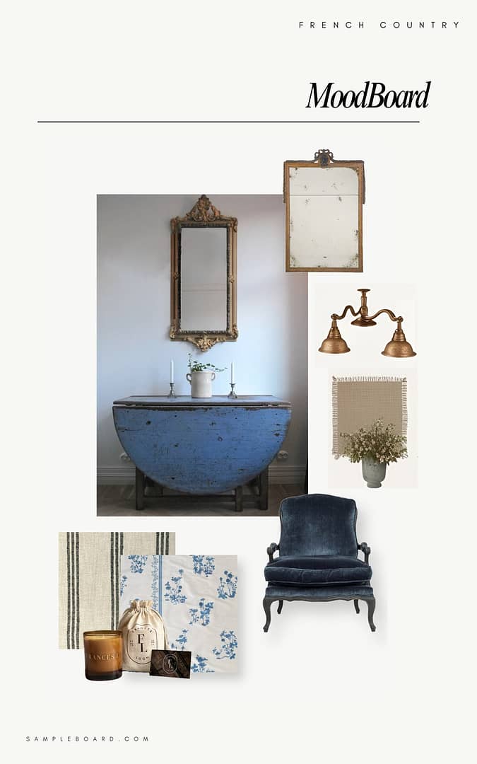 French Country Interior Design Moodboard