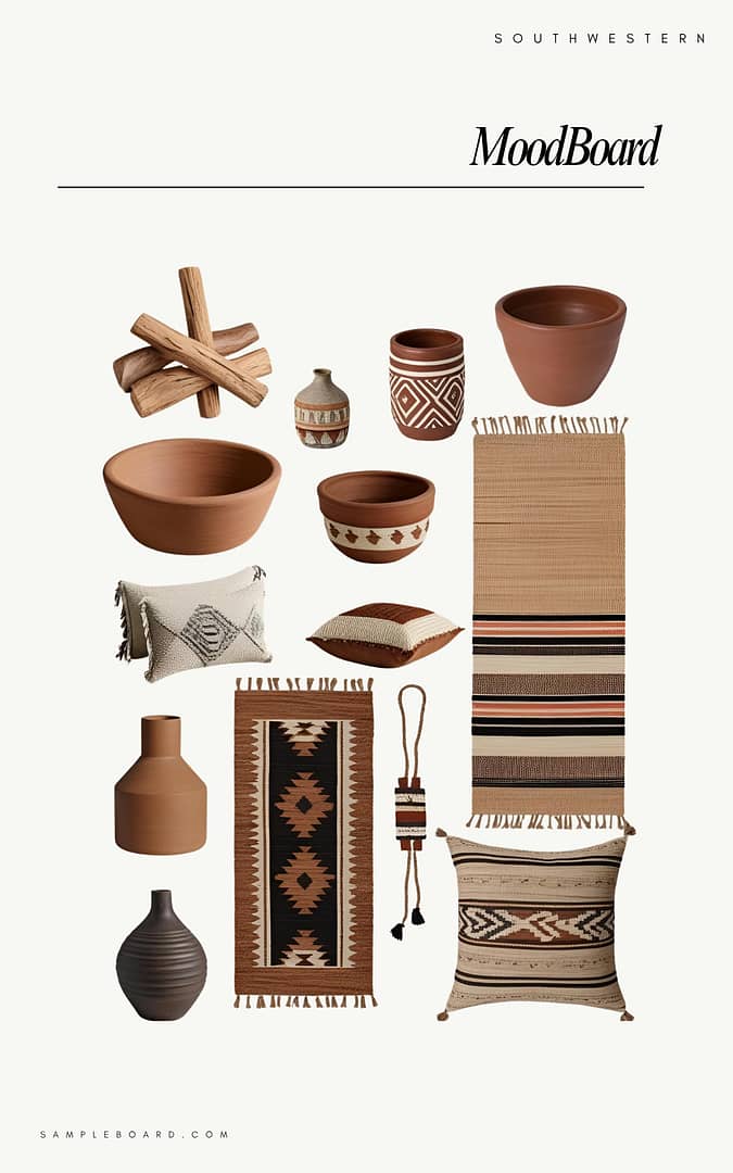 Southwestern Interior Design Moodboard