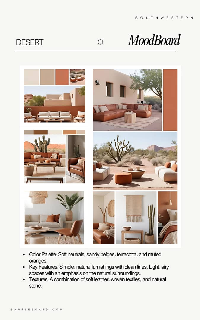 Southwestern Interior Design Moodboard