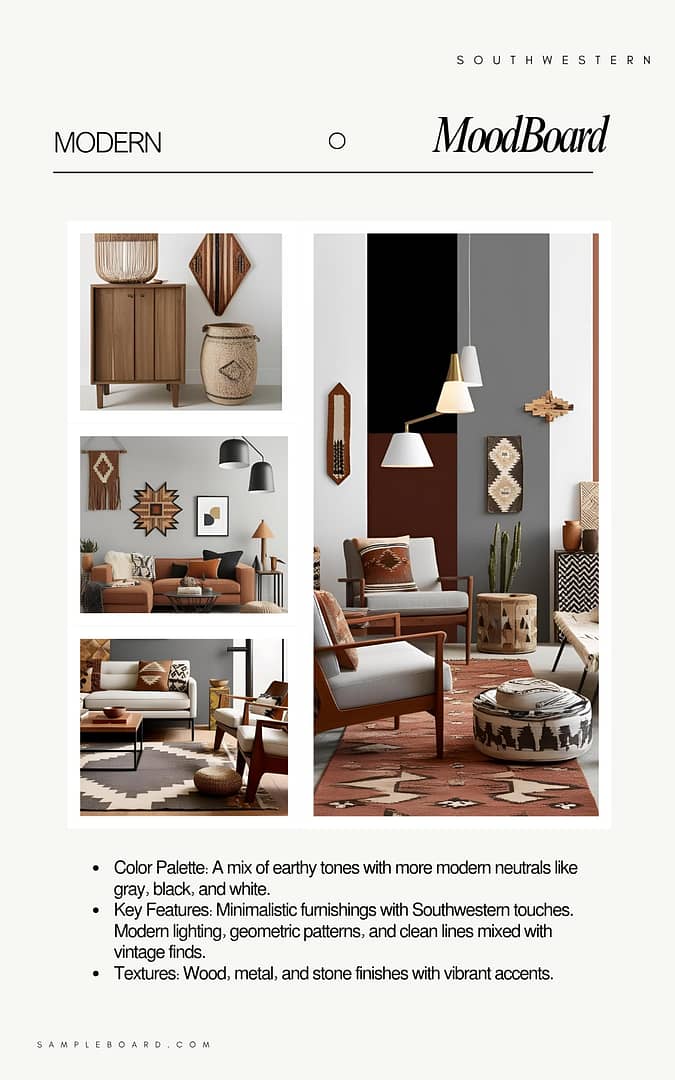 Southwestern Interior Design Moodboard