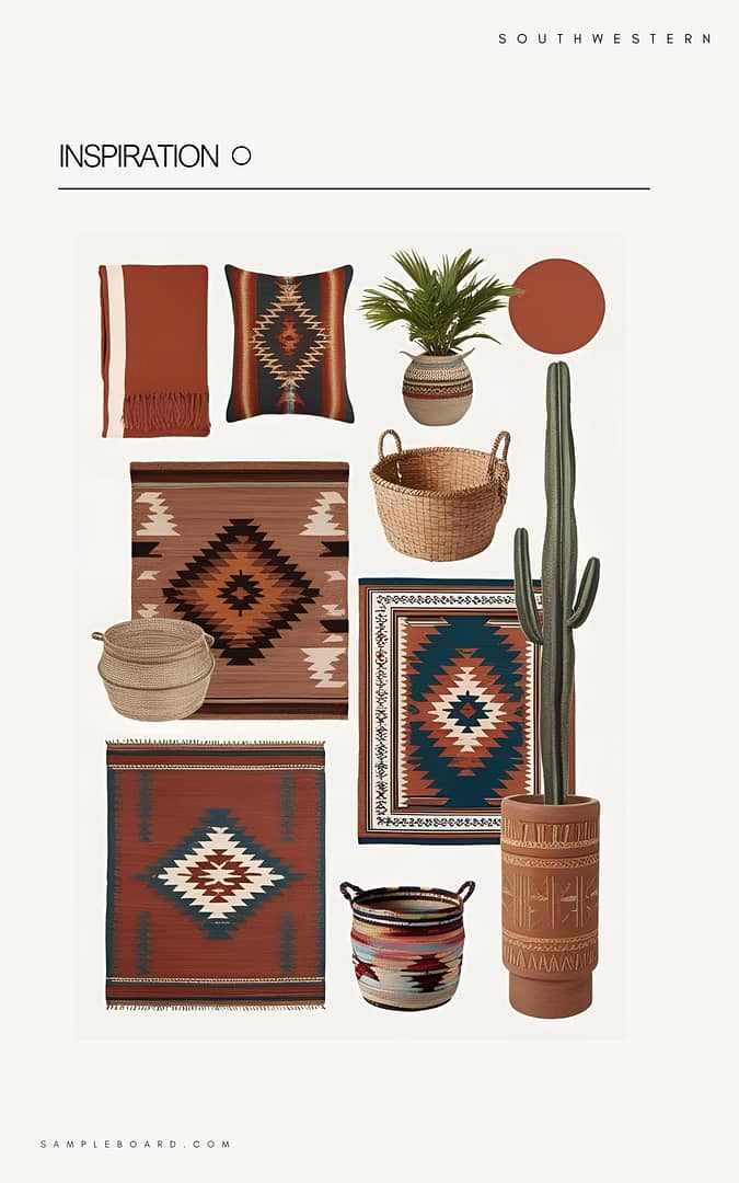 Southwestern Interior Design Moodboard