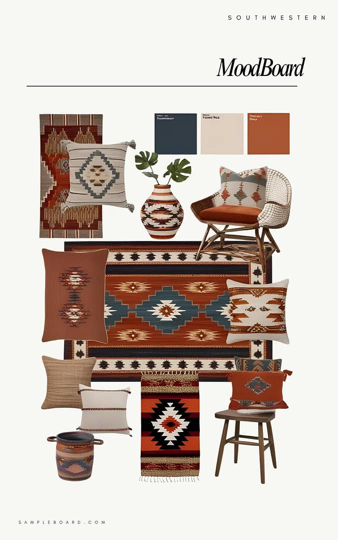 Southwestern Interior Design Moodboard