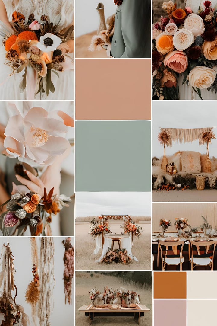 Boho Wedding Sample Board