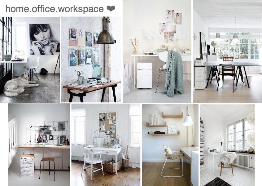 Scandinavian Home Office Workspace Mood Board Created on Wwwsampleboardcom