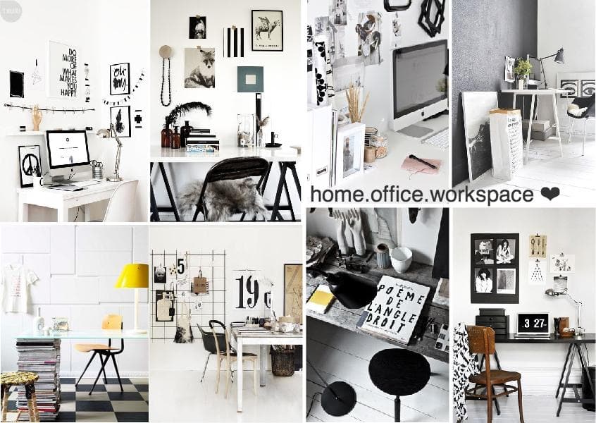 Scandinavian Home Office Workspace Mood Board Created on Wwwsampleboardcom