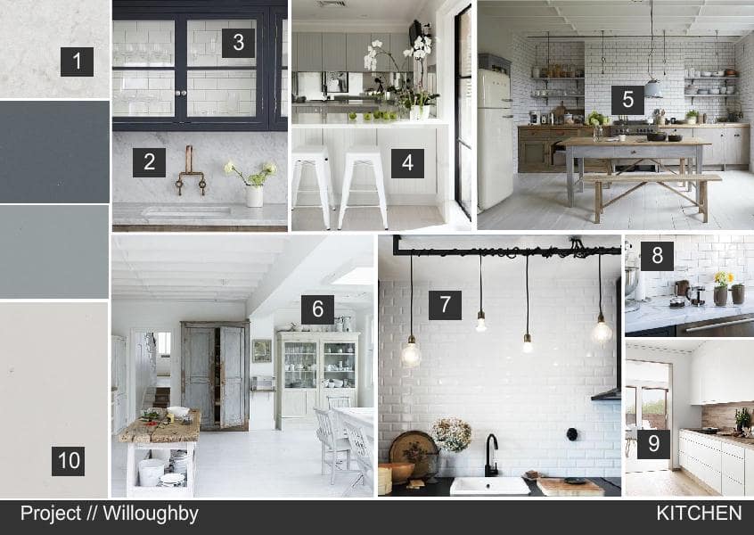 Nordic Style Kitchen Interior Design Mood Board Created on Wwwsampleboardcom