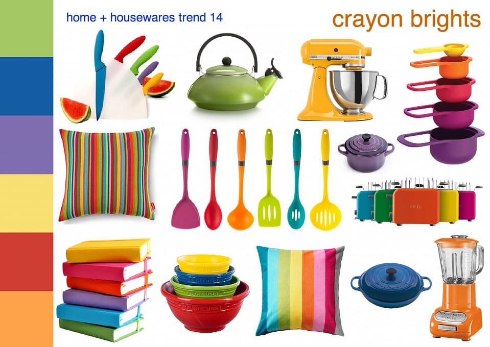 Home Housewares Trend Crayon Brights Mood Board