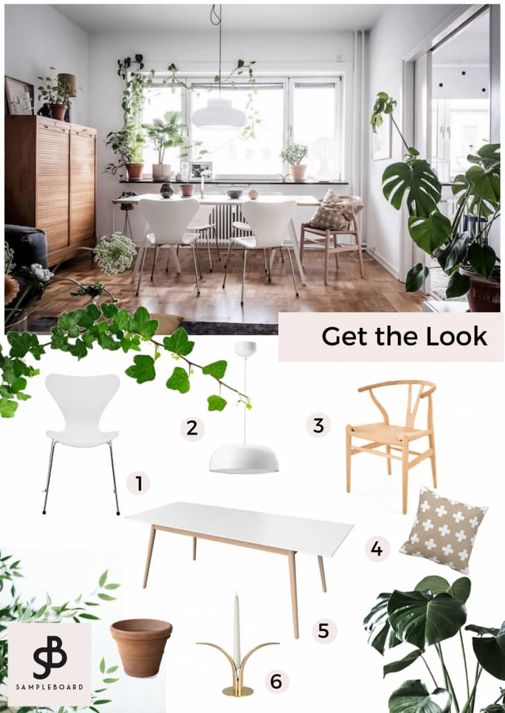 Get the Look: Bright Scandinavian Apartment with a Lavish Climber - SampleBoard Blog - Second home for interior designers