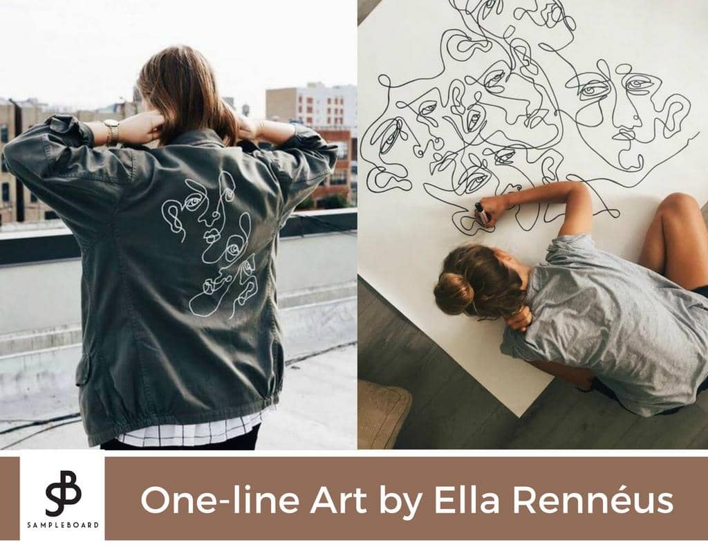 SampleBoard Crush: One line art by Ella Renneus - SampleBoard Blog - A blog about professional moodboard building, global design trends & creative inspiration for your next design project