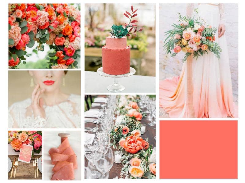 Living Coral - Pantone color of the year for 2019 comes with a Warning - wedding board - SampleBoard