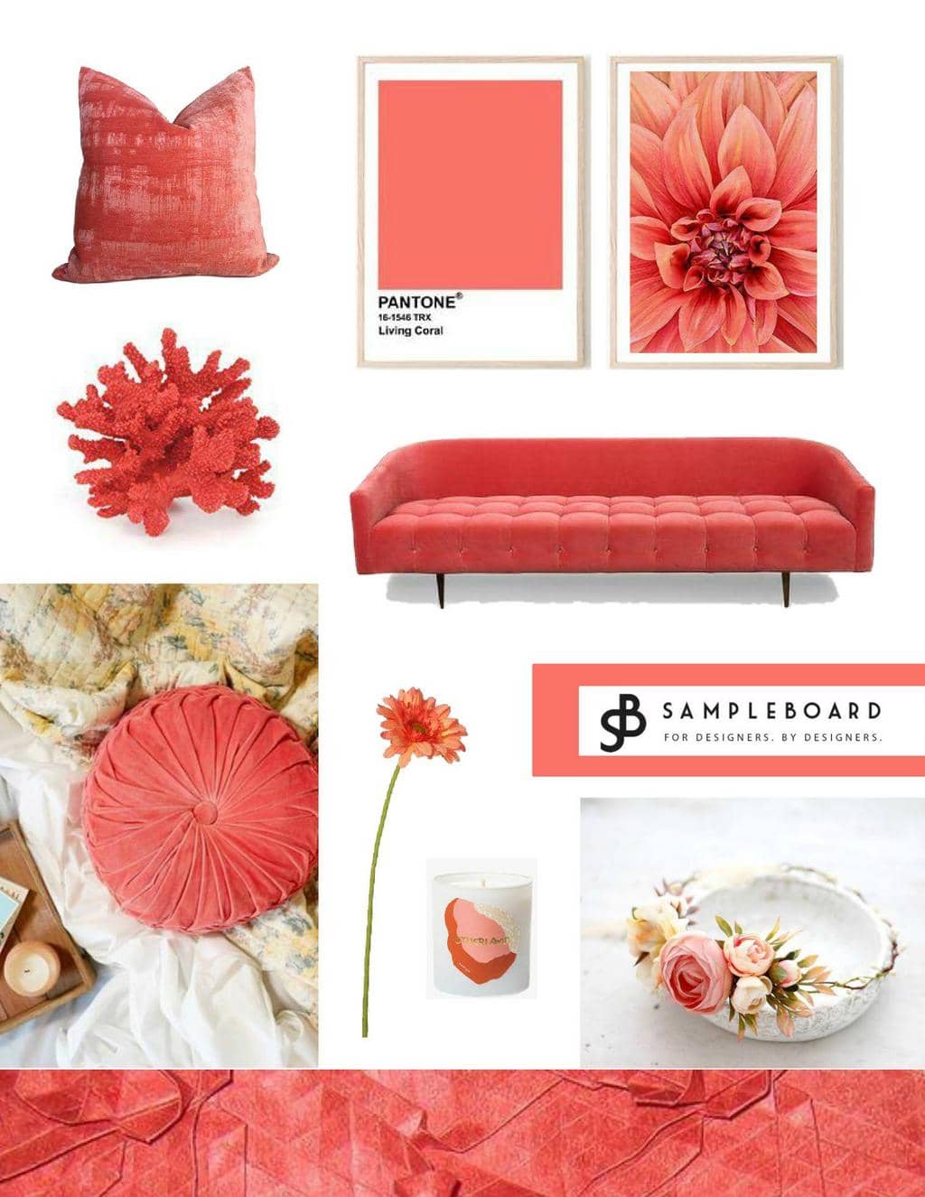 Living Coral - Pantone color of the year for 2019 comes with a Warning - SampleBoard